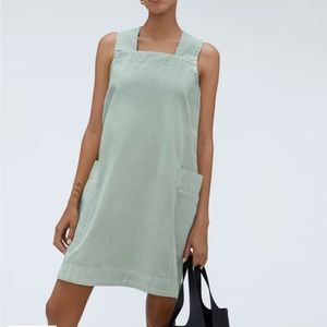 Everlane Cross-back apron mini dress